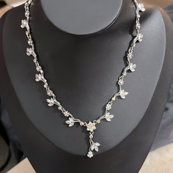 Silver and Aurora Borealis Liz Claiborne Bracelet and Necklace - Picture 5 of 8